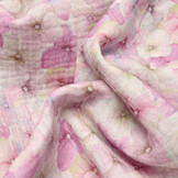 Double Gauze Fabric Flowers Violetta