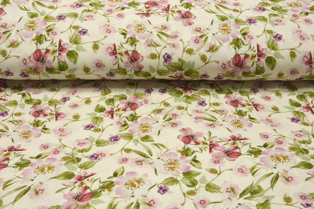 Double Gauze Fabric Flowers Melissa