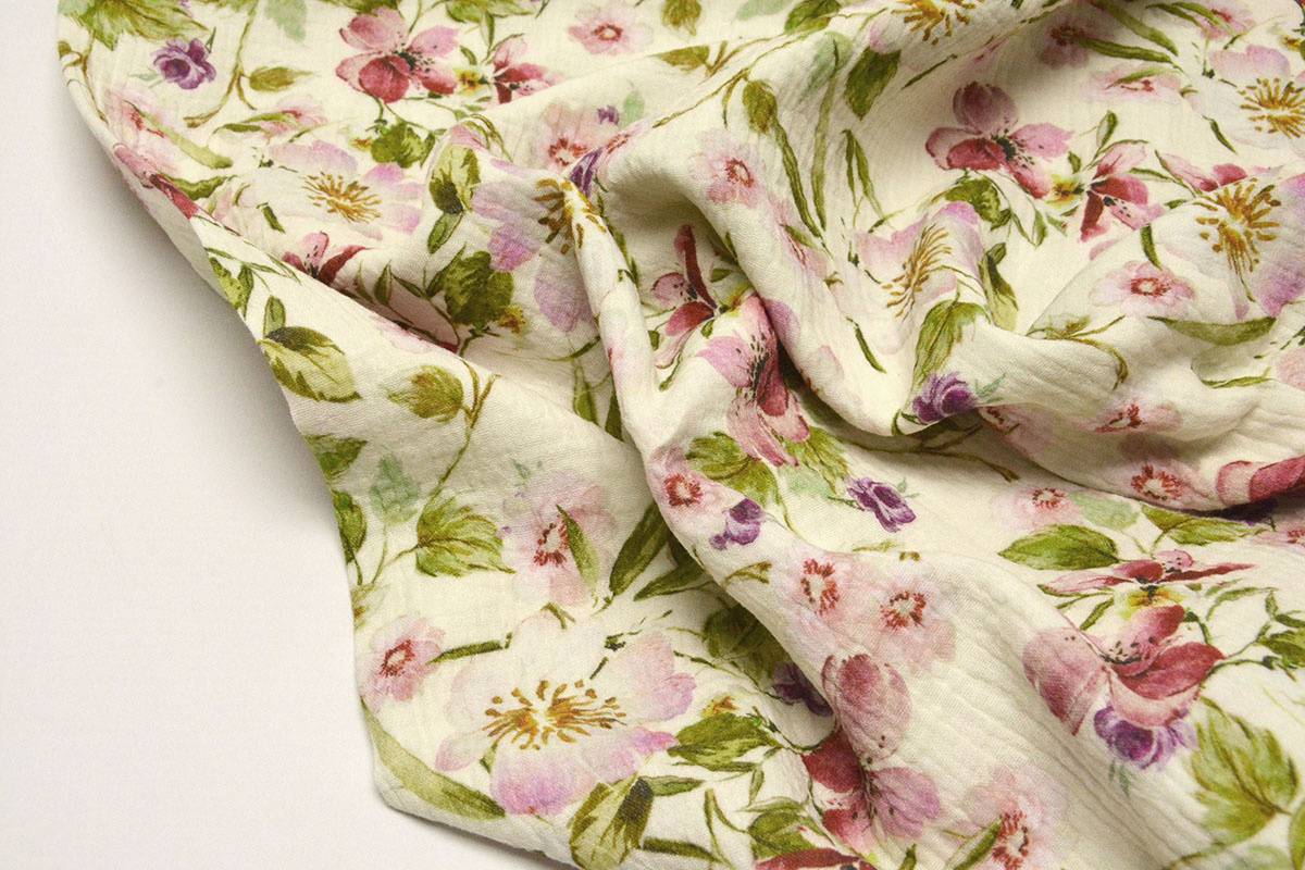 Double Gauze Fabric Flowers Melissa
