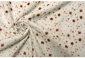 Double Gauze Fabric Flowers Ayana