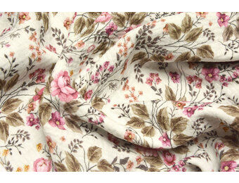 Double Gauze Fabric Flowers Mimosa