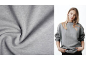 Sweatstoff Hellgrau Melange
