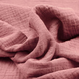 Double Gauze Fabric Dark Old pink