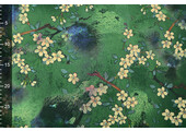 Scuba Crepe Printed Flower Bunch Green