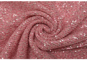Pleated Sequins Silver Pink