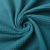 Wafel Katoen Licht Petrol