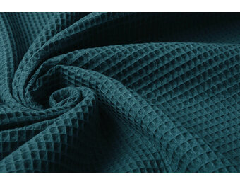 Waffelpiqué Baumwolle Petrol