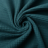 Waffelpiqué Baumwolle Petrol
