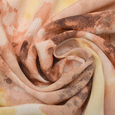 Crinkle Crêpe Bedruckt Watercolor Gelb