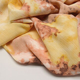 Crinkle Crêpe Printed Watercolor Yellow
