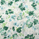 Crinkle Satin Printed Aisha Flowers Green