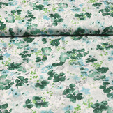 Crinkle Satin Printed Aisha Flowers Green