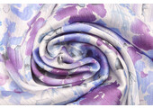 Crinkle Satin Printed Aisha Flowers Purple