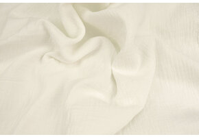 Baumwoll Musselin Stoff Creme
