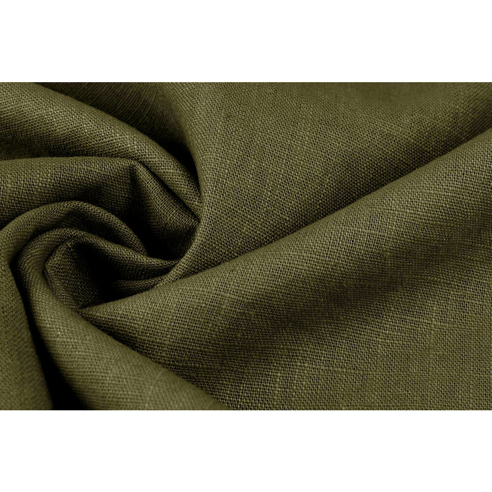 Army Green Medium Weight Linen Fabric main image 1