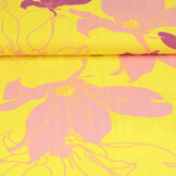 100% Viscose Annika Bloemen Geel