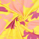 100% Viscose Annika Flowers Yellow
