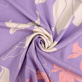 100% Viscose Annika Bloemen Lila