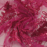 Mesh Embroidered  Sequins Quenya Fuchsia