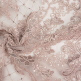 Mesh Geborduurd Pailletten Quenya Oud Lila