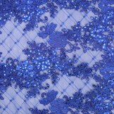 Mesh Embroidered  Sequins Quenya Royal Blue