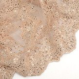 Mesh Geborduurd Pailletten Quenya Champagne