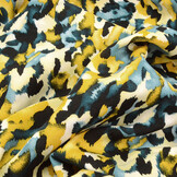 100% Viscose Mavara Petrol Yellow