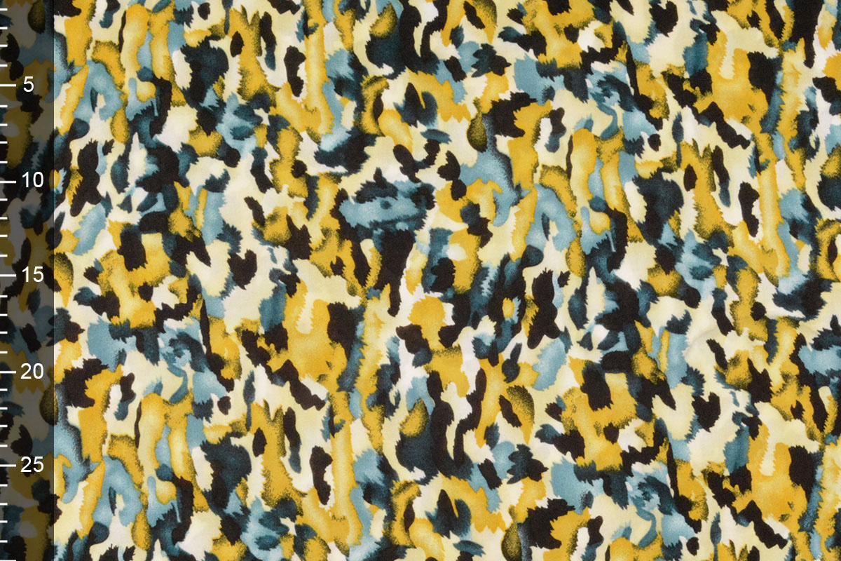 100% Viscose Mavara Petrol Geel