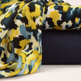 100% Viscose Mavara Petrol Yellow