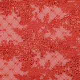 Netz Bestickt Pailletten Quenya Rot