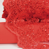 Mesh Embroidered  Sequins Quenya Red
