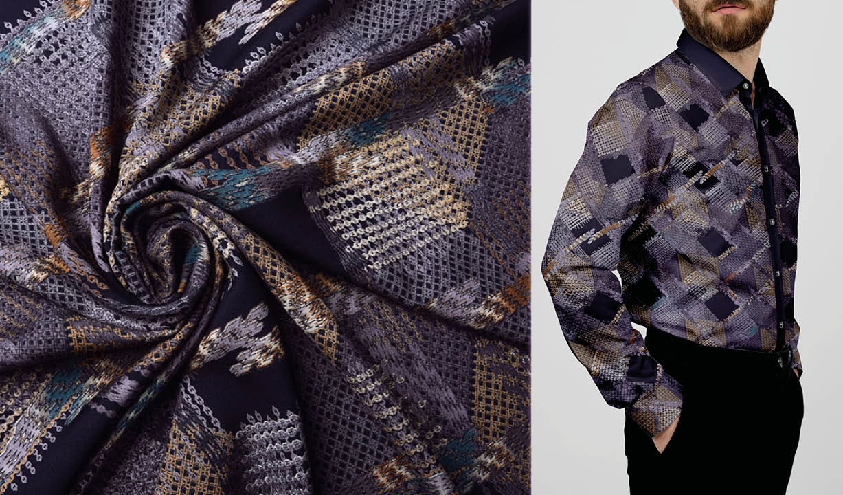 100% Viskose Baldosas Flieder