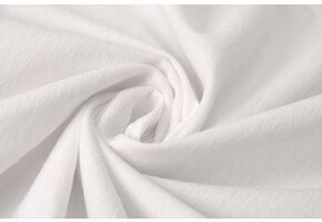 100% Gewassen Katoen Voile Wit