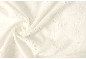 Broderie Katoen Melodie Creme