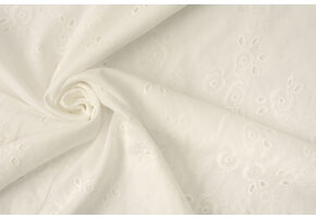 Stickerei Baumwolle Leila Creme