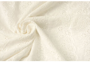 Stickerei Baumwolle Kirsty Creme