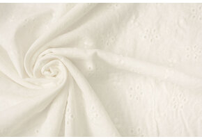 Broderie Katoen Leonora Creme