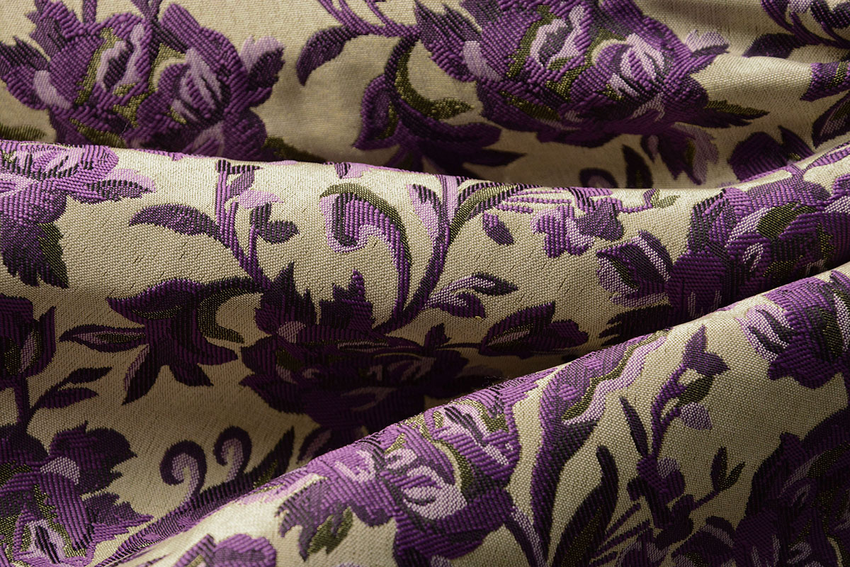 Jacquard Brokat Stoffe Constance Lila