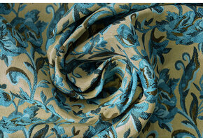 Jacquard Brocade Constance Aqua