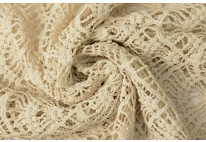 Spitzenstoff Häkel Salema Natürlich