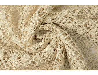 Spitzenstoff Häkel Salema Natürlich