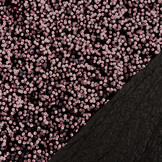 Sequins on Velvet Black - Old Pink