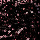 Pailletten op Velours Zwart - Oud Roze