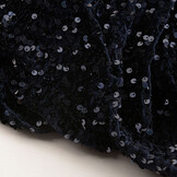 Pailletten auf Samt Marine