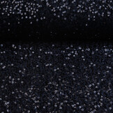 Pailletten auf Samt Marine