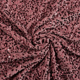 Pailletten op Velours Poeder Roze