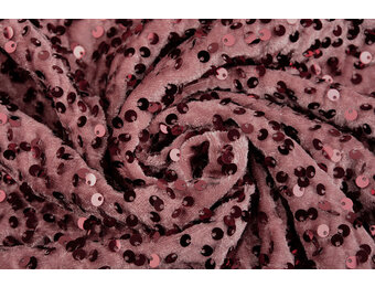 Pailletten auf Samt Puderrosa