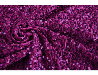 Pailletten op Velours Cyclaam