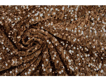 Pailletten auf Samt Mokka Braun
