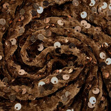 Pailletten op Velours Mokka Bruin
